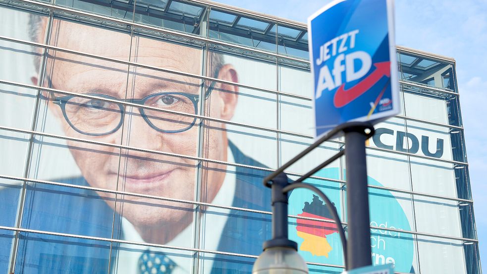 Ob die neue Einstufung der AfD als „gesichert rechtsextremistisch“ auch politische Konsequenzen nach sich ziehen wird, hängt nicht zuletzt von der CDU unter Friedrich Merz ab. DPA-Symbolfoto: Michael Kappeler