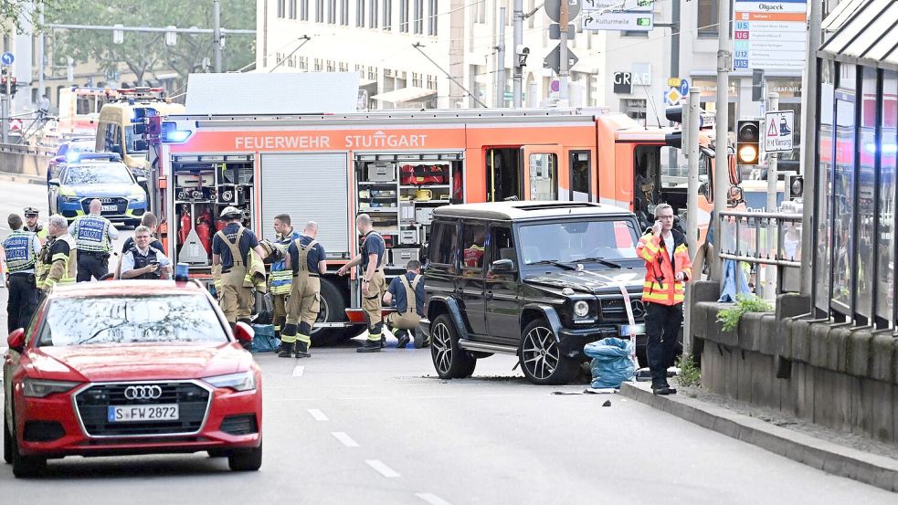 Der Vorfall ereignete sich an der Stadtbahn-Haltestelle Olgaeck am Rande der Innenstadt. Foto: Bernd Weißbrod/dpa