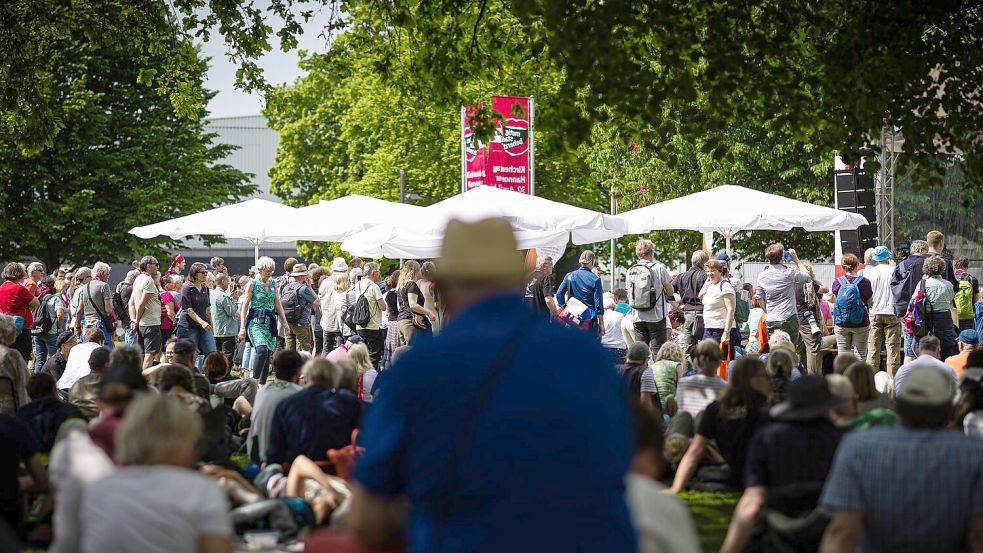 Die Stimmung beim Kirchentag war vielerorts ausgelassen. Foto: Moritz Frankenberg/dpa