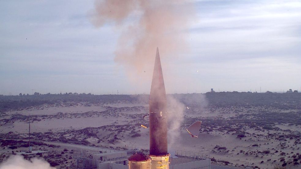 Raketenabwehrsystem Arrow 3 Foto: -/ISRAELI MINISTRY OF DEFENSE/dpa