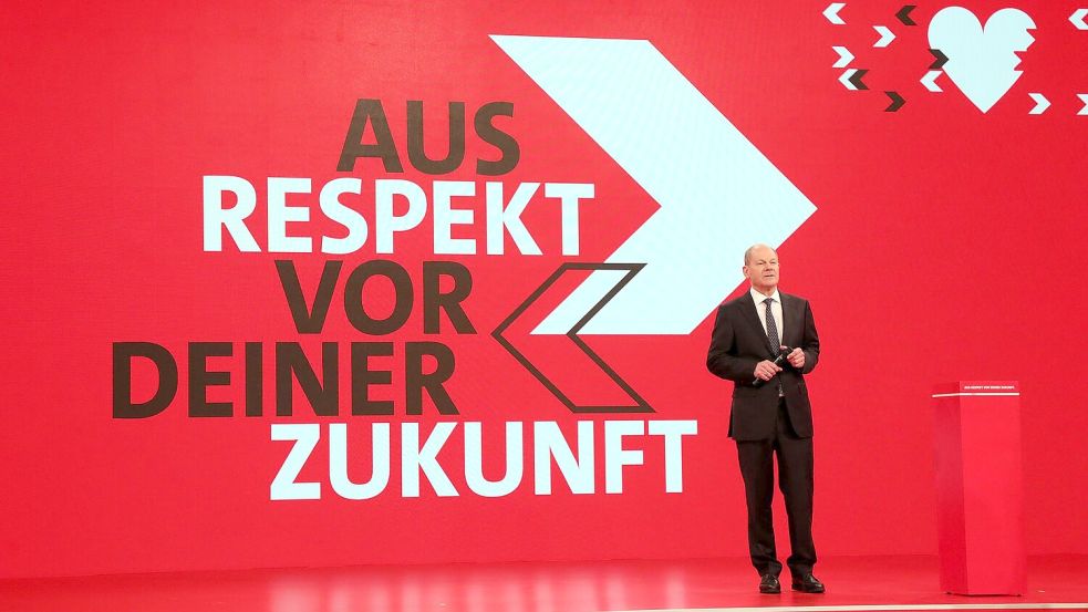 Mit „Respekt“ ist Scholz 2021 in den Wahlkampf gezogen. Foto: Wolfgang Kumm/dpa