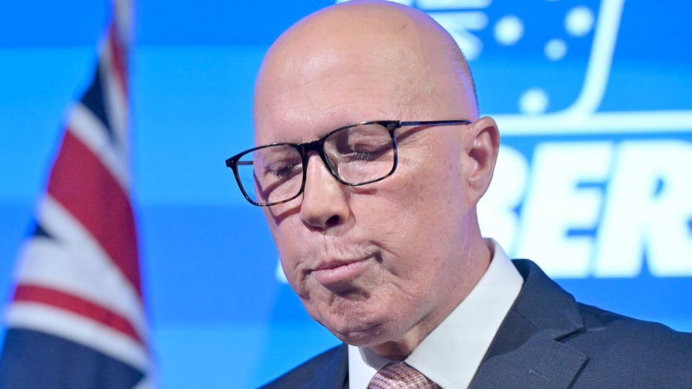 Für den Chef der Konservativen, Peter Dutton, wird bereits ein Nachfolger gesucht. Foto: Mick Tsikas/AAP/dpa
