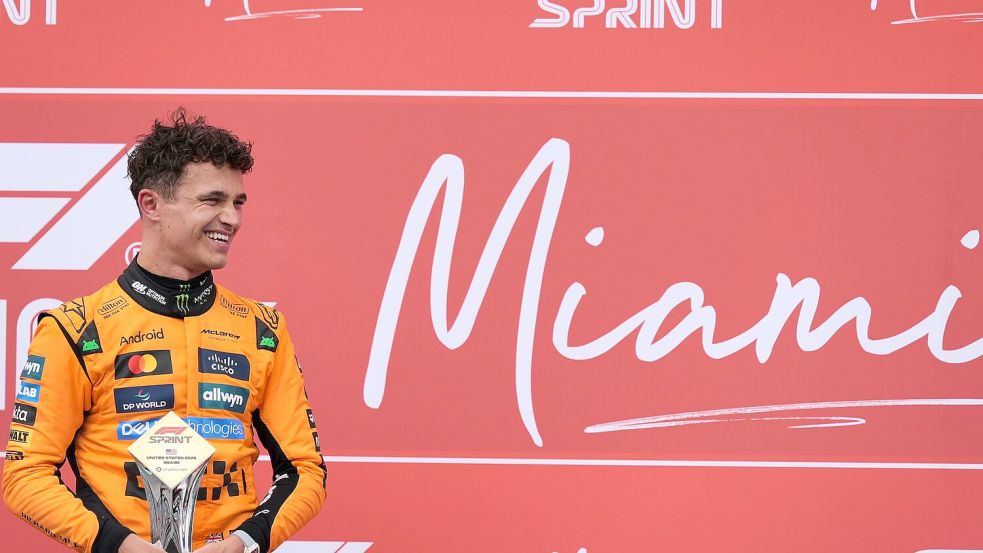Lando Norris war im Chaos-Sprint von Miami richtig cool. Foto: Rebecca Blackwell/AP/dpa