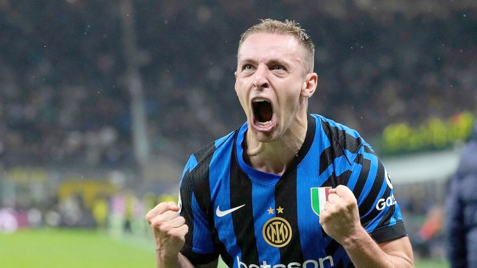Davide Frattesi sorgt für die Entscheidung. Foto: Luca Bruno/AP/dpa