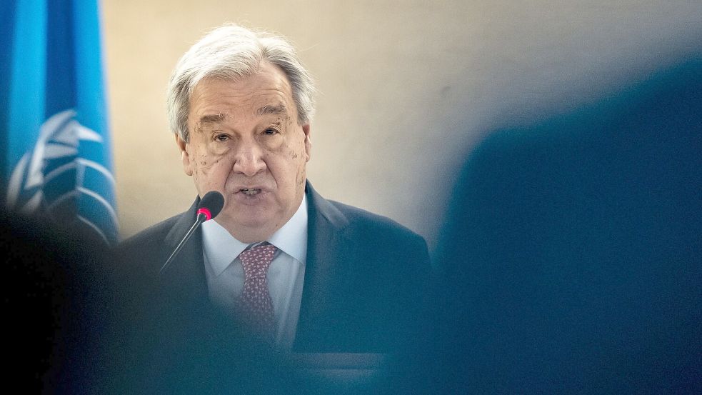 UN-Generalsekretär Antonio Guterres äußerte Sorge. Foto: Til Buergy/KEYSTONE/dpa