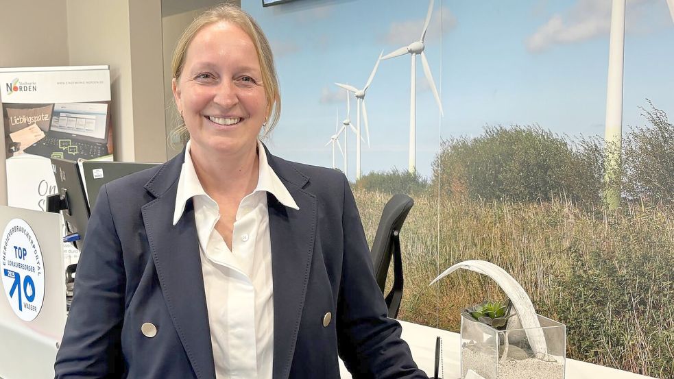 Dr. Alexandra Thürkow ist seit dem 1. April Geschäftsführerin der Wirtschaftsbetriebe Norden. Foto: Rebecca Kresse