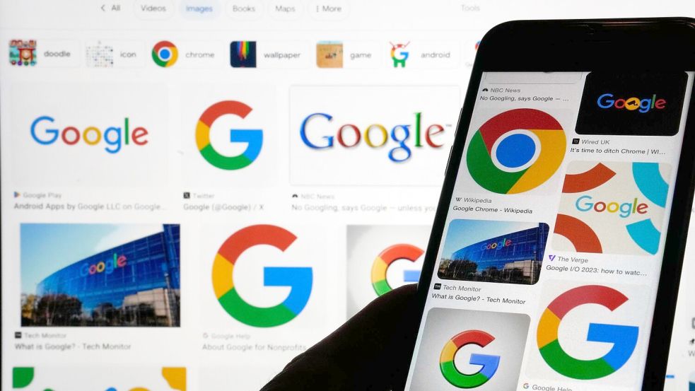 Die Quartalsergebnisse von Google ließen bisher keine Einbußen durch die neue KI-Konkurrenz erkennen. (Archivbild) Foto: Richard Drew/AP/dpa