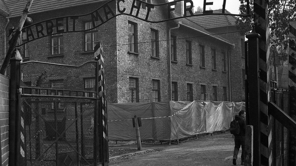 Das Konzentrationslager Auschwitz. Hier malte Künstlerin Dinah Babbitt Porträts von Sinti-und-Roma-Häftlingen. Foto: IMAGO/Griebenow