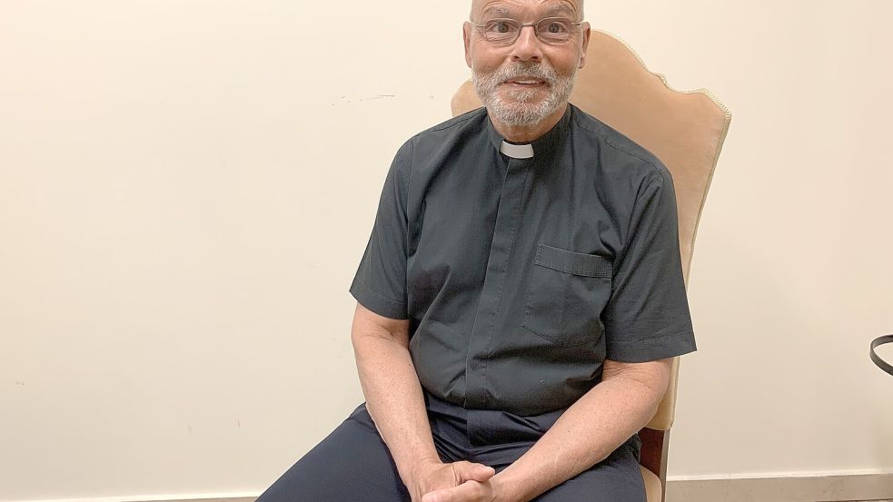 „Wir arbeiten jetzt sozusagen unter Vorbehalt weiter“: der deutsche Kurienbischof Franz-Peter Tebartz-van Elst im Dikasterium für die Evangelisierung in Rom. Foto: Lucas Wiegelmann