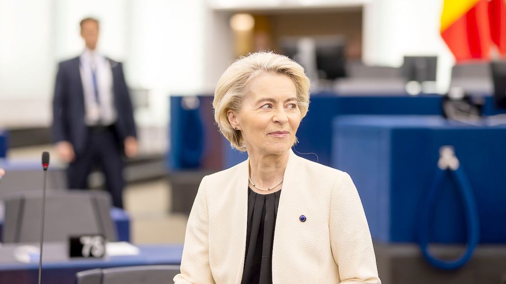 Die Brüsseler Behördenchefin Ursula von der Leyen betonte, dass nach einer Verhandlungslösung gesucht wird. Foto: dpa / Philipp von Ditfurth