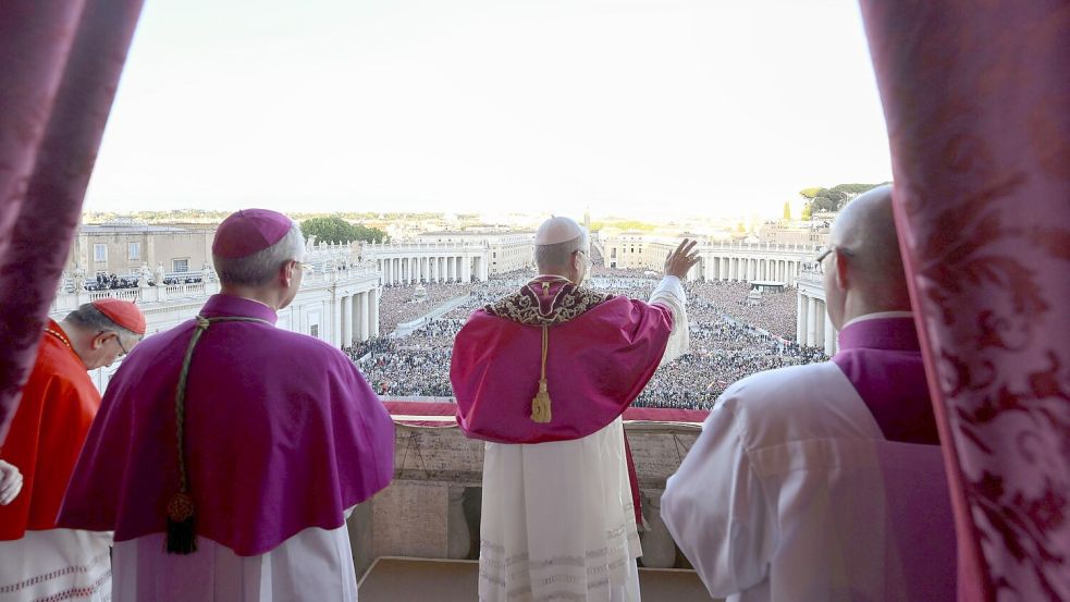Der neue Papst wurde von mehr als 100.000 Menschen gefeiert. Foto: Vatican Media/IPA via ZUMA Press/dpa