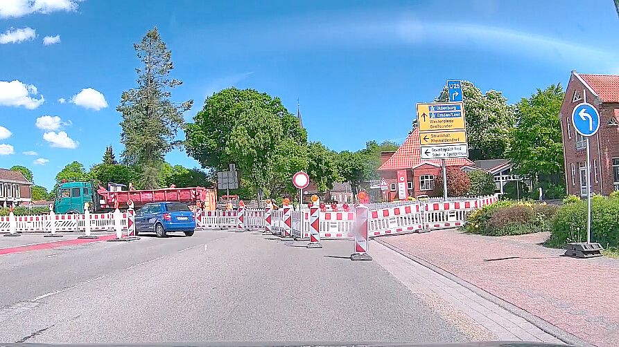 Die Ostertorstraße ist auf Höhe der Schützenstraße vollständig gesperrt. Foto: privat