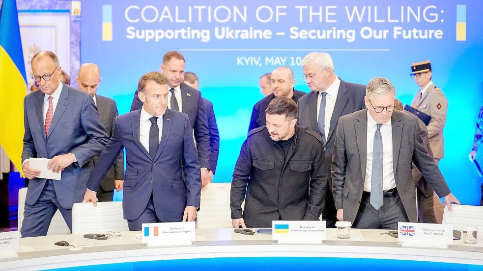 „Historischen Momente“: Westliche Verbündete der Ukraine senden klares Signal an Moskau. Foto: Kay Nietfeld/dpa
