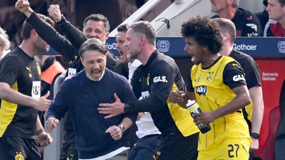 Der BVB hat die Champions-League-Qualifikation in eigener Hand. Foto: Marius Becker/dpa