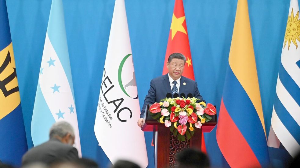Xi kündigte fünf Kooperationsprogramme mit Lateinamerika und der Karibik an. Foto: Johannes Neudecker/dpa