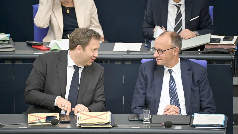 Finanzminister Klingbeil hat kaum Zeit, sich einzuarbeiten. (Archivbild) Foto: Katharina Kausche/dpa