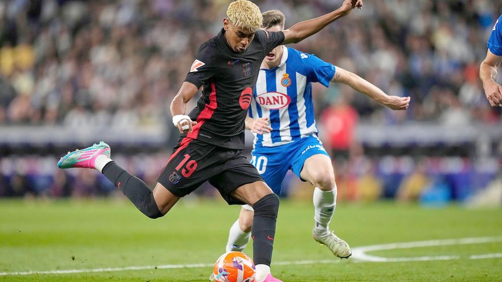 Jungstar Lamine Yamal war einmal mehr der Matchwinner Foto: Jose Breton/AP/dpa