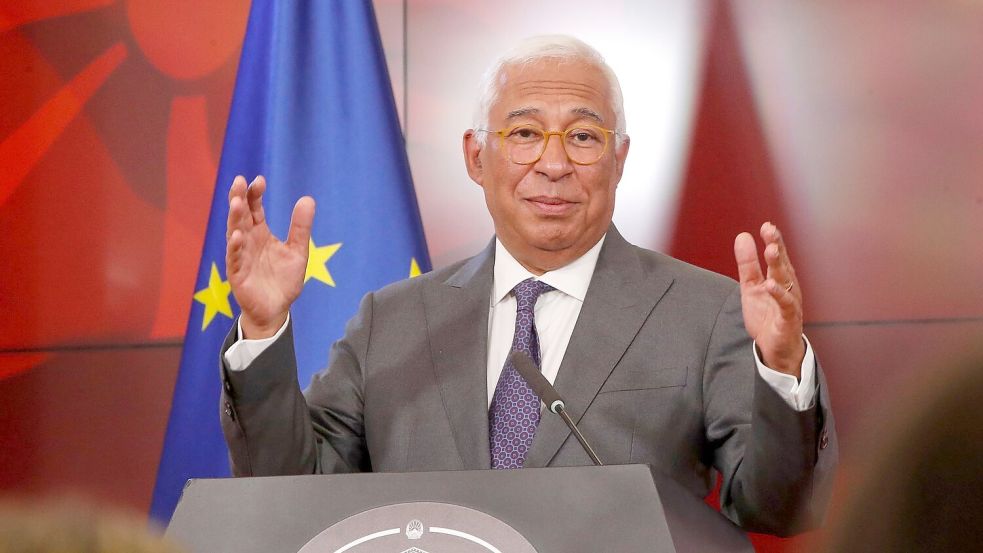 EU-Ratspräsident Costa ist über die Lage in Gaza „schockiert“. (Archivbild) Foto: Boris Grdanoski/AP/dpa