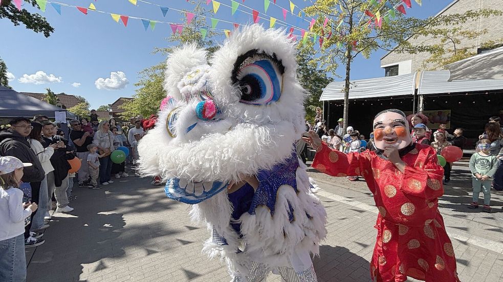 Die Kinder hatten die Wahl zwischen dieser und einer Einhorn-Hüpfburg. Fotos: Lasse Paulsen