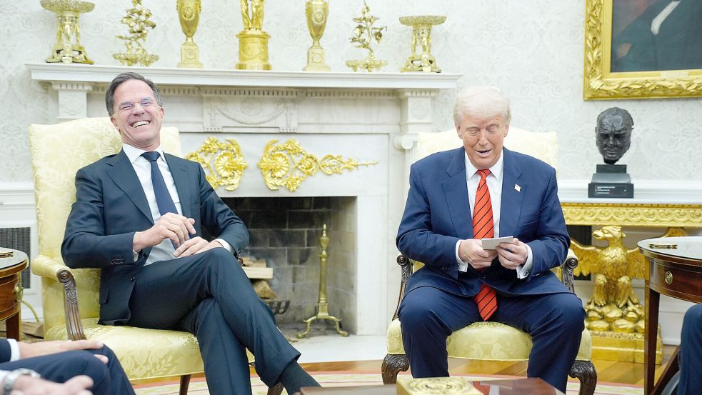 NATO-Generalsekretär, Mark Rutte, bei seinem letzten Besuch im Oval Office. Foto: IMAGO/ZUMA Press Wire