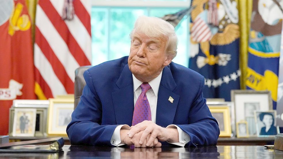 US-Präsident Trump verbreitet verstärkt Verschwörungstheorien über seinen Amtsvorgänger Biden. Foto: Alex Brandon/AP/dpa