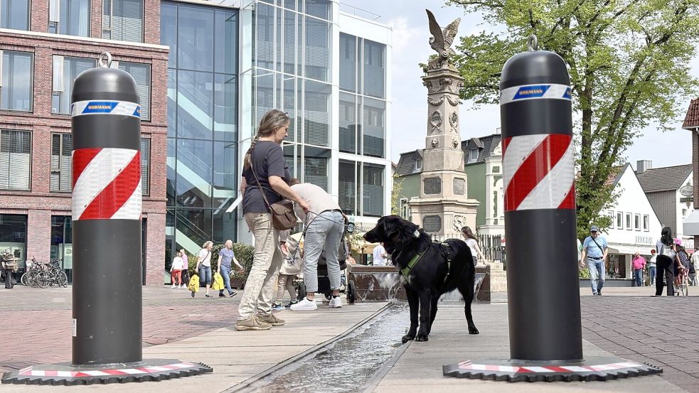 Die Stadt Leer hat weitere Anti-Terror-Poller angeschafft. Foto: Klaus Ortgies
