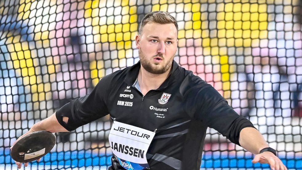 Das Foto zeigt Henrik Janssen beim Wettkampf in Doha, wo er Rang vier belegte. Foto: Imago