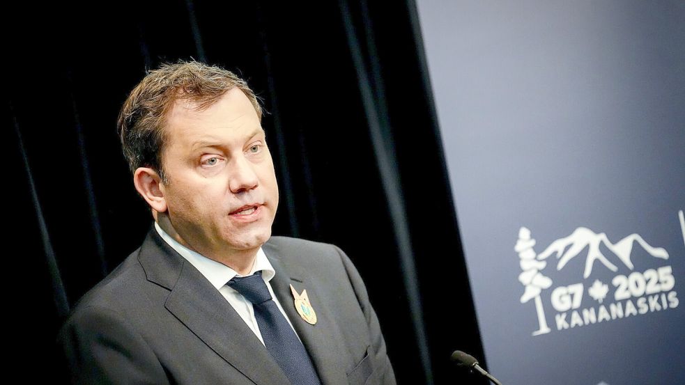 Zum ersten Mal beim Treffen der G7-Finanzminister in Kanada: Finanzminister Lars Klingbeil. Foto: dpa/Kay Nietfeld