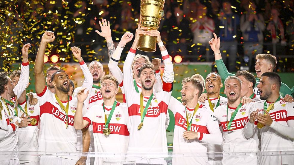Der VfB Stuttgart hat den DFB-Pokal gewonnen. Foto: Tom Weller/dpa