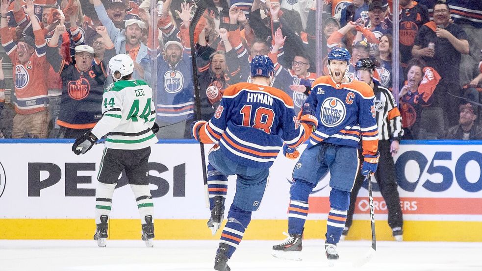 Die Oilers übernehmen in der Serie das Kommando. Foto: Jason Franson/The Canadian Press/AP/dpa