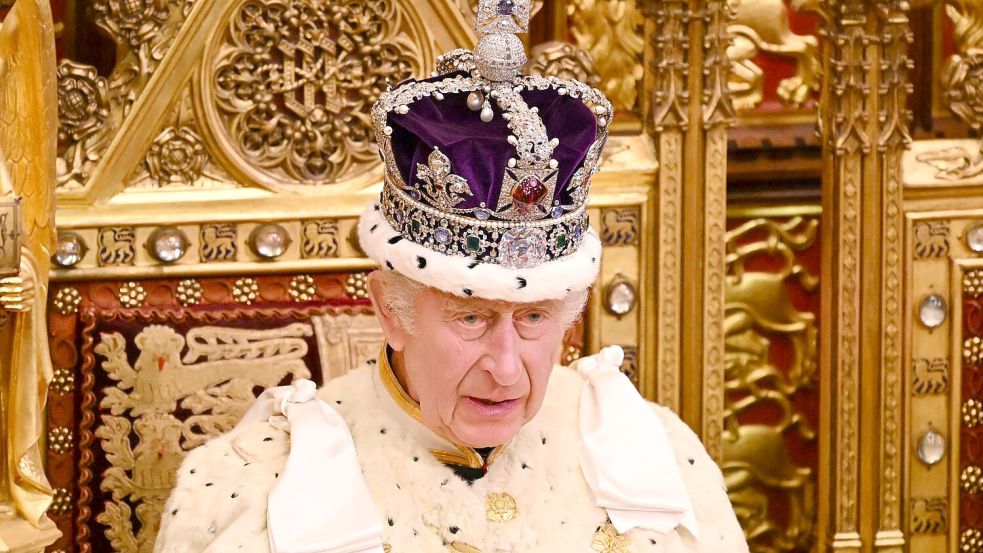 Zu den Aufgaben des britischen Monarchen gehört die Eröffnung des britischen Parlaments mit der sogenannten King’s Speech - auch in Kanada soll Charles die Regierungserklärung dieses Mal verlesen. (Archivfoto) Foto: Leon Neal/PA Wire/dpa