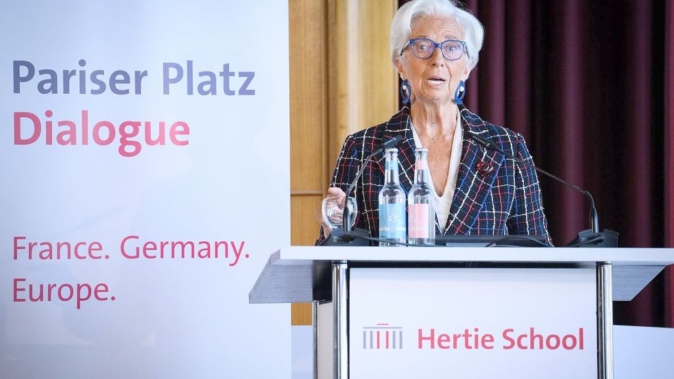 EZB-Präsidentin Christine Lagarde sieht die Weltordnung in ihren Grundfesten erschüttert Foto: Bernd von Jutrczenka/dpa
