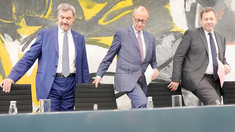 Mit Schwung und Tempo - so will sich die neue Koalition präsentieren. Foto: Kay Nietfeld/dpa
