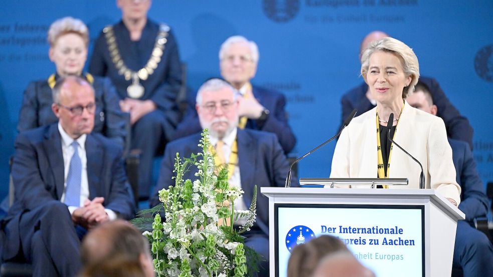 Europa ist für von der Leyen ein Freiheitsprojekt. Foto: Federico Gambarini/dpa-Pool/dpa