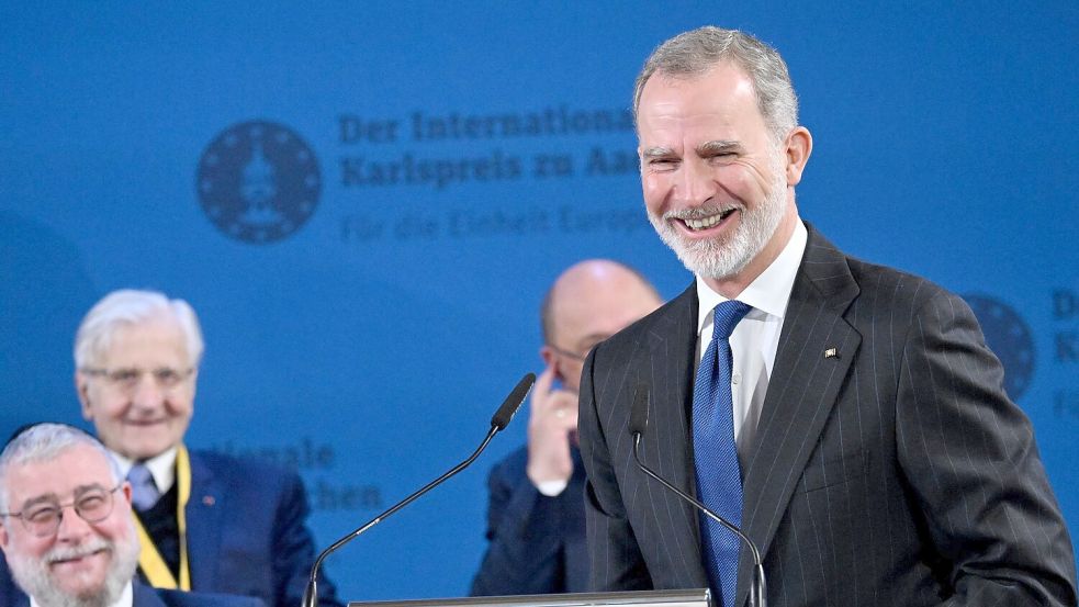 Felipe warnte vor einer Rückabwicklung der EU Foto: Federico Gambarini/dpa-Pool/dpa