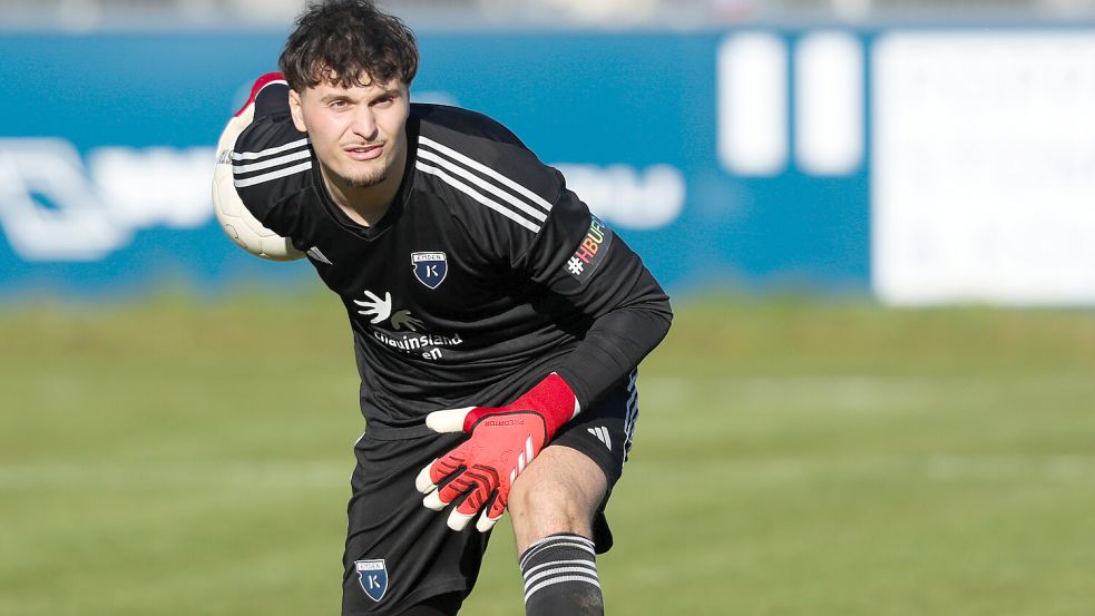 Isaak Djokovic war im Saisonendspurt der Stammkeeper bei Kickers Emden. Foto: Doden, Emden