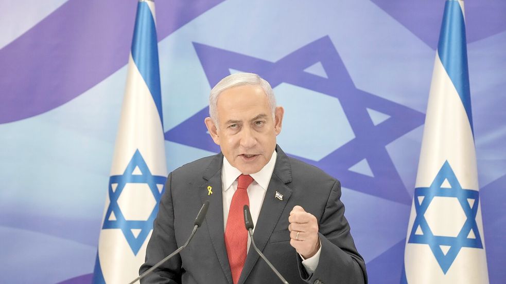 Israels Regierungschef Netanjahu besteht auf eine Zerschlagung der Hamas. (Archivbild) Foto: Maya Alleruzzo/AP/dpa