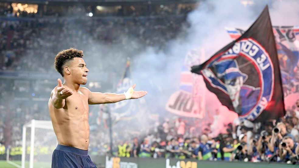 Matchwinner Désiré Doué ist das neue Gesicht von PSG. Foto: Sven Hoppe/dpa