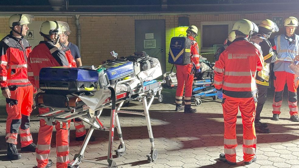 Die Feuerwehr war mit einem Großaufgebot im Einsatz. Foto: Steven Hutchings/dpa