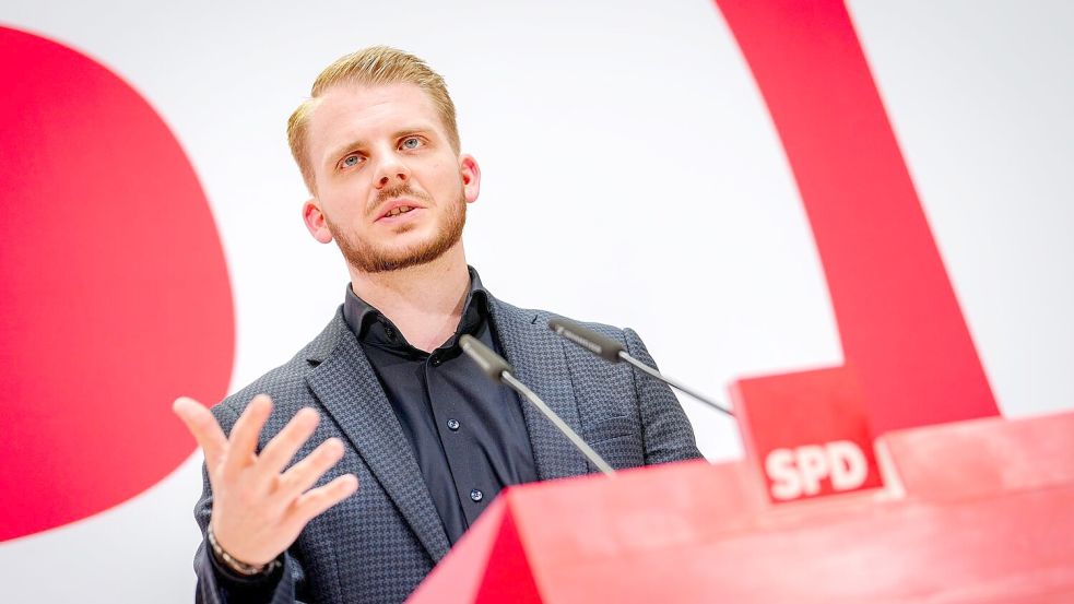 Ende Juni soll Tim Klüssendorf zum SPD-Generalsekretär gewählt werden. Foto: Kay Nietfeld/dpa