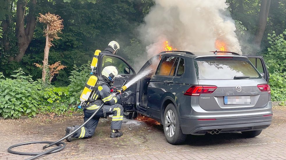Die Feuerwehr ist in Aurich im Einsatz. Foto: Daniel Gerock/Feuerwehr