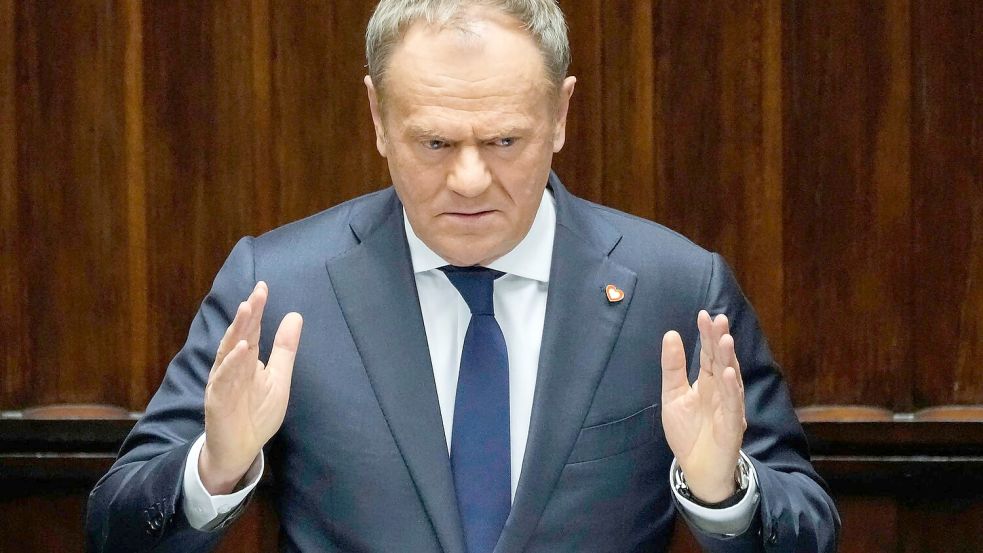 Polens proeuropäischer Regierungschef Donald Tusk will im Parlament die Vertrauensfrage stellen. (Archivbild) Foto: Czarek Sokolowski/AP/dpa