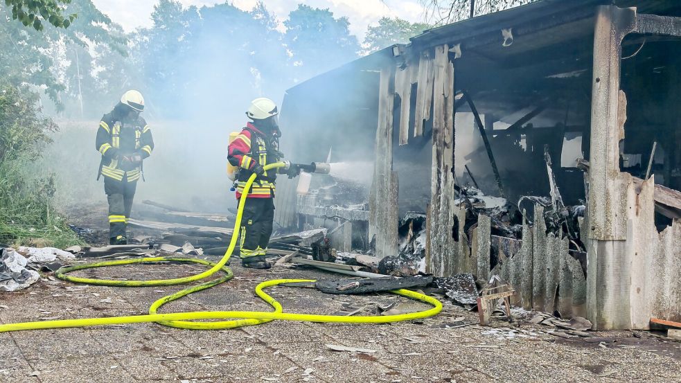 In Ihren ist am Montagnachmittag in einem Schuppen ein Brand ausgebrochen. Foto: Markus Bruns