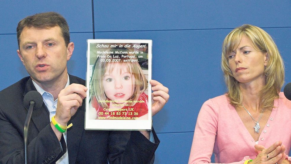 Maddies Eltern wollen die Hoffnung nicht aufgeben, dass ihre Tochter lebt. (Archivbild) Foto: Sven Kaestner/AP/dpa