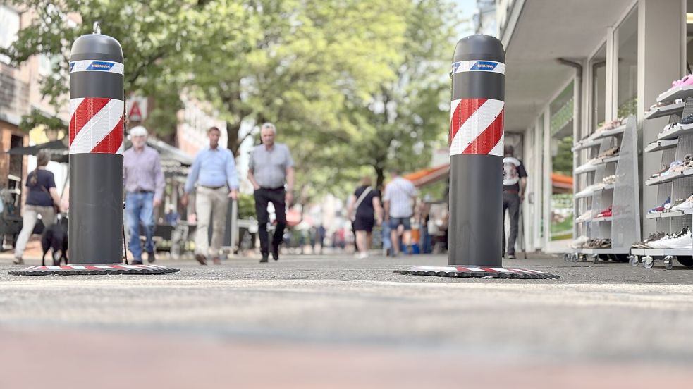 Die Stadt Leer hat bereits 18 der Poller angeschafft und im Einsatz. Foto: Klaus Ortgies