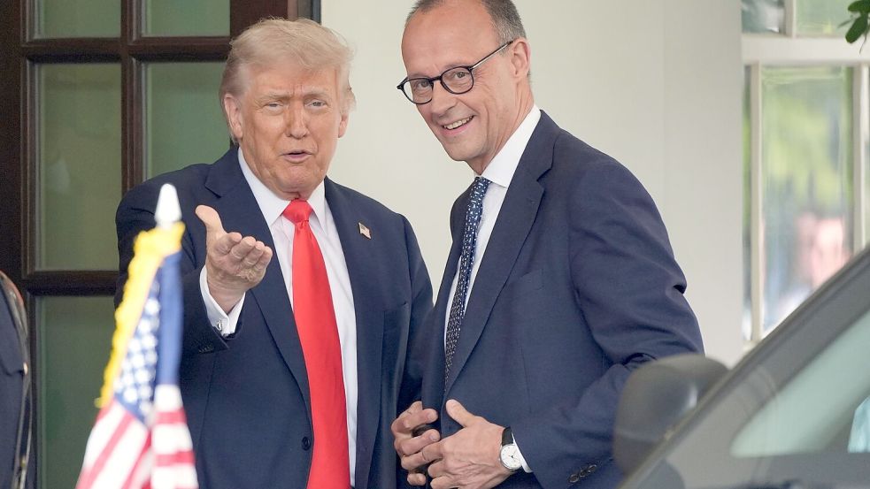 Für Merz ist der erste Besuch im Weißen Haus als Bundeskanzler. Foto: Alex Brandon/AP/dpa