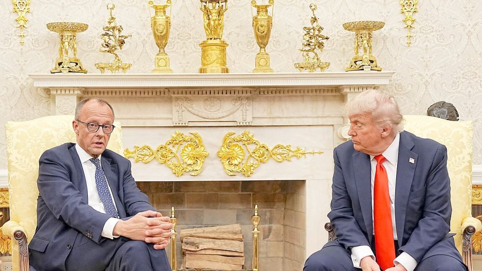 Der Umgang mit der AfD war laut Bundeskanzler Merz kein Thema zwischen ihm und US-Präsident Trump. Foto: Michael Kappeler/dpa