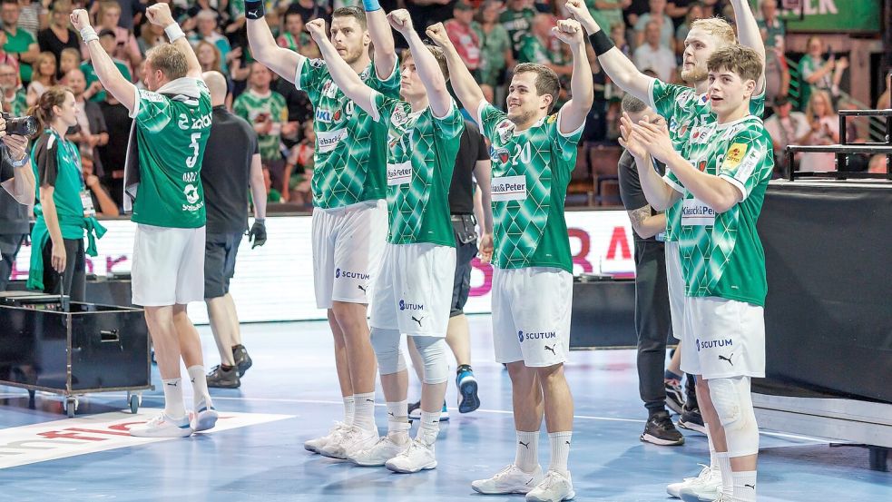 Meister-Matchball: Füchse Berlin vor historischem Triumph. Foto: Andreas Gora/dpa