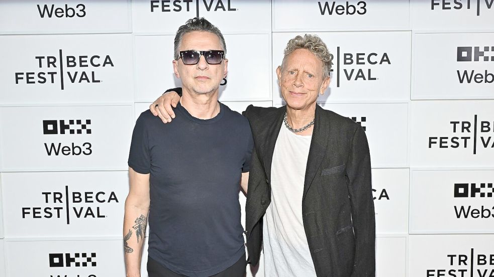 Auf dem Tribeca Festival in New York hat „Depeche Mode“ im Abspann ihres Konzertfilms ein bisher unveröffentlichtes Lied abgespielt. Foto: Evan Agostini/Invision via AP/dpa