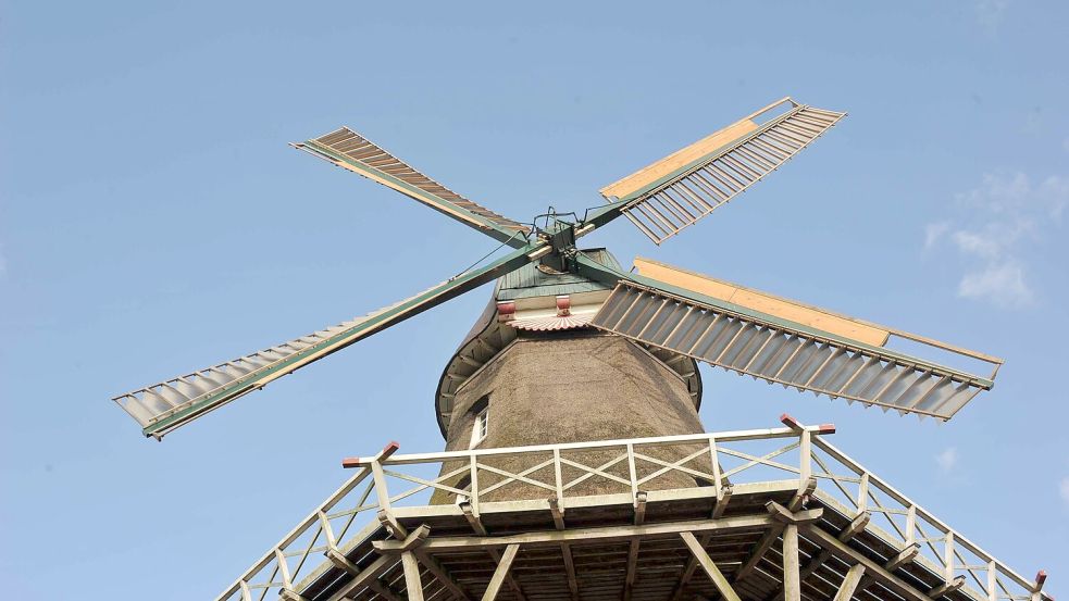 Auch die Mühle in Holtland beteiligt sich am Pfingstmontag am Deutschen Mühlentag. Foto: Archiv/Melchert Stromann